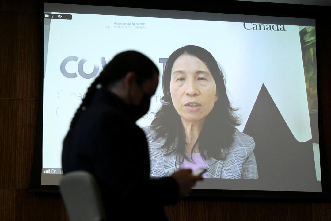 Chief Public Health Officer of Canada Dr. Theresa Tam is seen via videoconference during a news conference on the COVID-19 pandemic and the Omicron variant, in Ottawa, on Jan. 7, 2022. (The Canadian Press/Justin Tang)