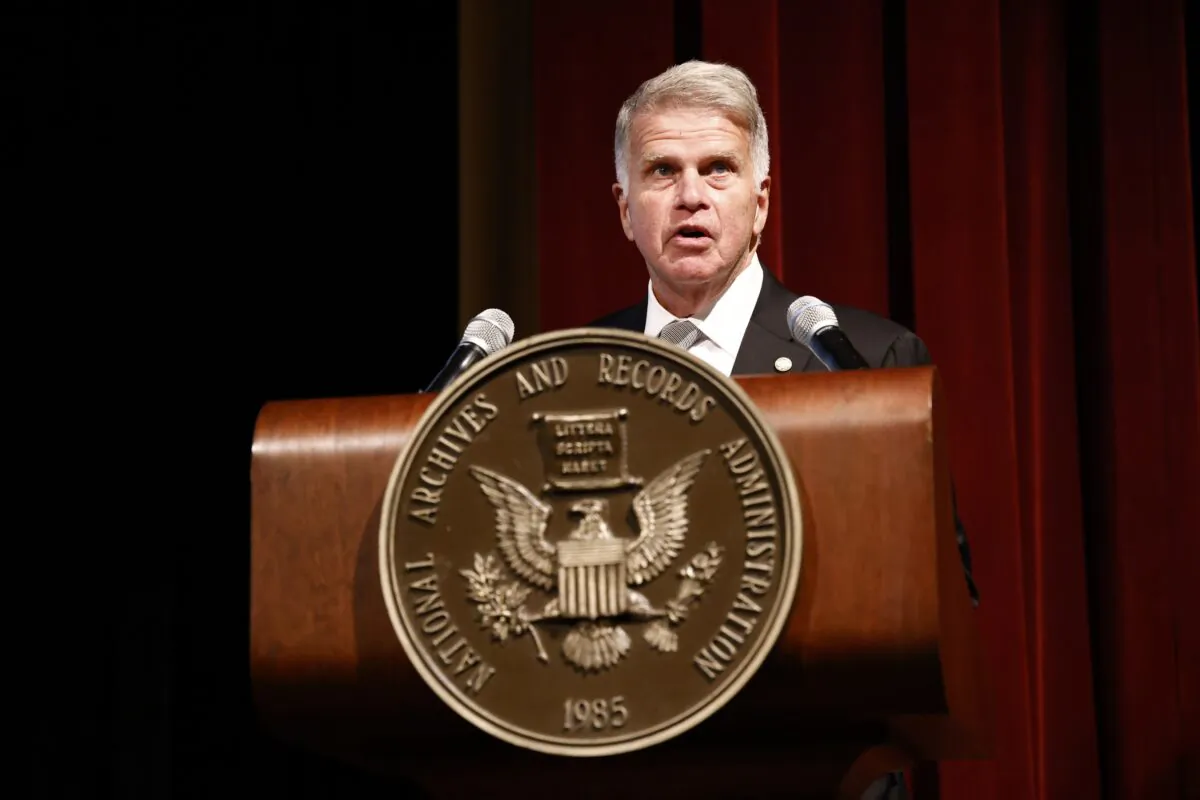 Archivist of the United States David Ferriero speaks during an event in Washington on Nov. 17, 2021. (Paul Morigi/Getty Images for National Archives Foundation)