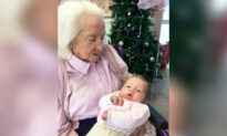Great-Great-Grandmother, 100, Meets the First Baby Girl Born in the Family in 75 Years