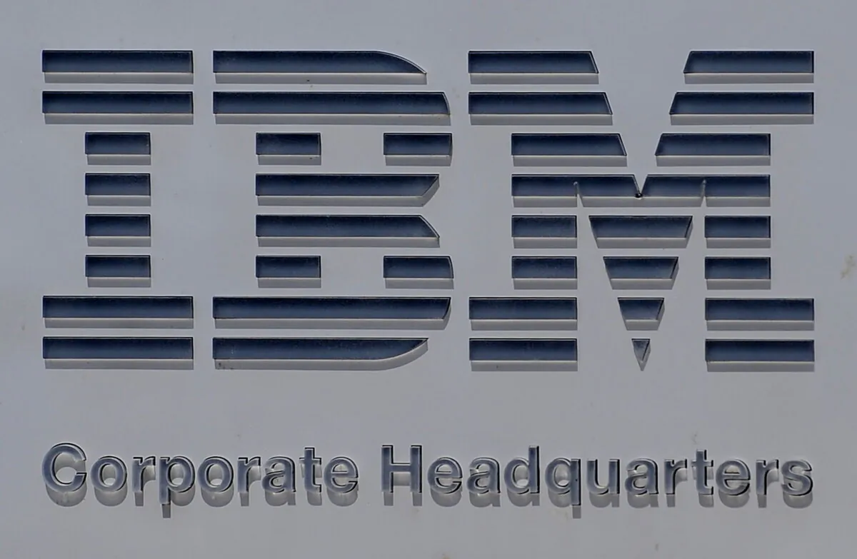 A sign marks the entrance to IBM Corporate Headquarters in Armonk, New York on March 20, 2009.  (Stan Honda /AFP via Getty Images)