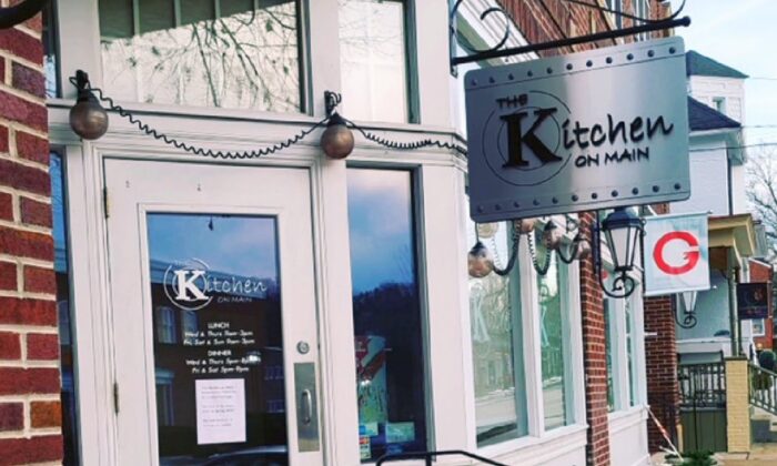 One of Rick McQuaide’s four restaurants, The Kitchen on Main in Ligonier, Penn., is temporarily closed. (Salena Zito)