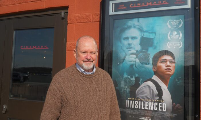Delaware State Senator Dave Lawson was shocked after watching the film "Unsilenced" at the Cinemark Christiana and XD in Delaware on Jan. 24, 2022. (Lily Sun/The Epoch Times)