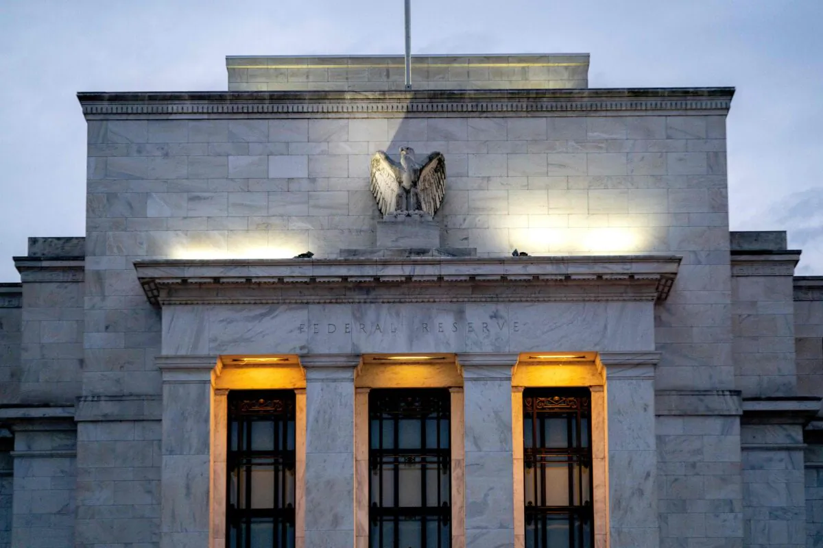 The Marriner S. Eccles Federal Reserve building in Washington, on Jan. 25, 2022. (Stefani Reynolds/AFP via Getty Images)