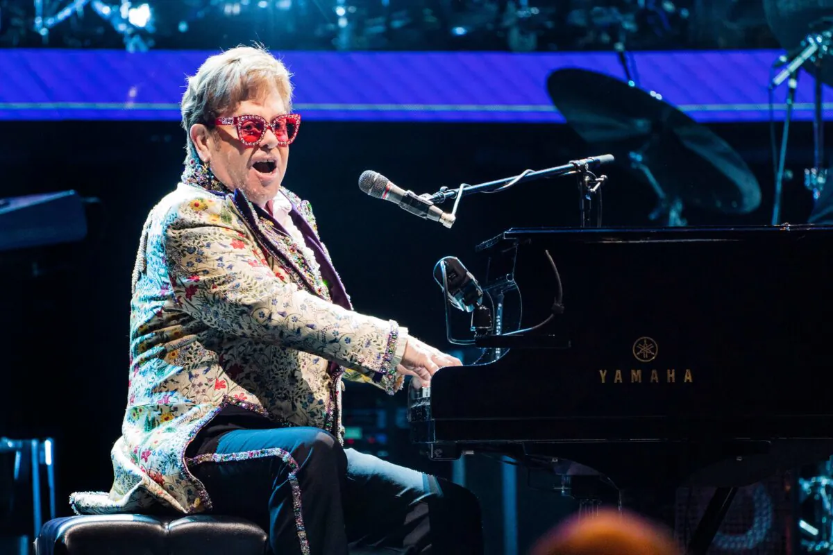 Elton John performs during the Farewell Yellow Brick Road Tour at Smoothie King Center in New Orleans, Louisiana, on Jan. 19, 2022. (Erika Goldring/Getty Images)