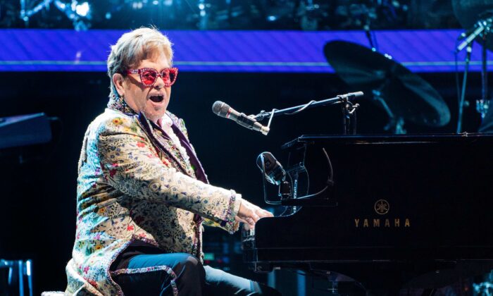 Elton John performs during the Farewell Yellow Brick Road Tour at Smoothie King Center in New Orleans, Louisiana, on Jan. 19, 2022. (Erika Goldring/Getty Images)