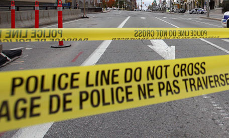 Police tape is seen in Ottawa, in a file photo. (Getty Images/Mike Carroccetto)