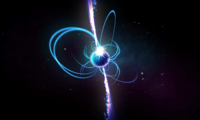 An artist's impression of what the object might look like if it's a magnetar. (ICRAR)