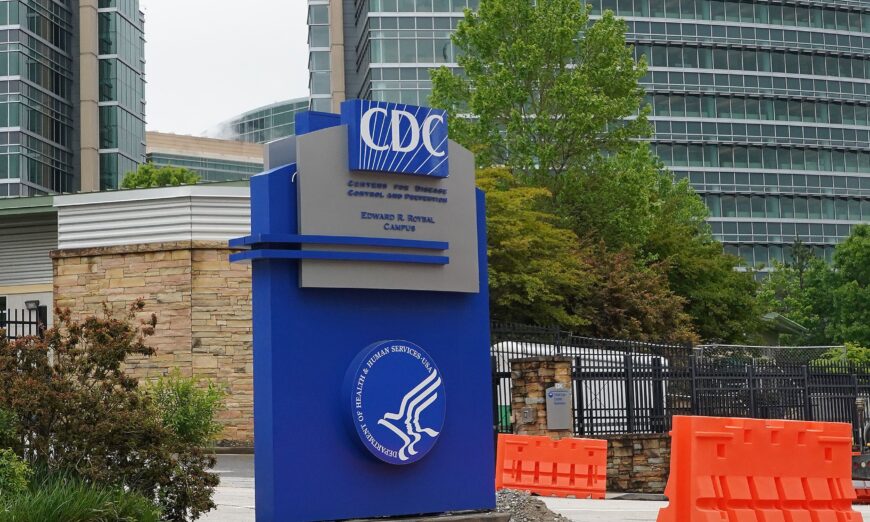 The Centers for Disease Control and Prevention headquarters in Atlanta on April 23, 2020. (Tami Chappell/AFP via Getty Images)
