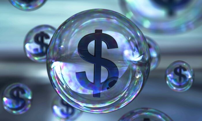 3D illustration dollar bubble. (Shutterstock)