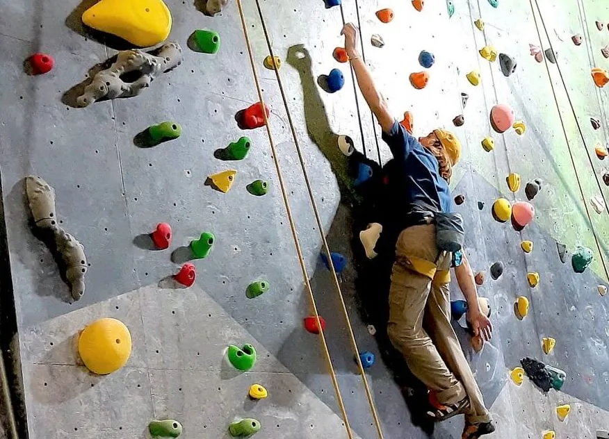 Climber at Hangout Indoor Rock Climbing Centre in Perth, Australia. (Supplied)