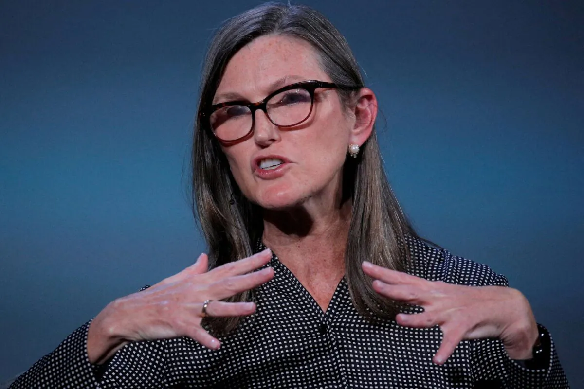 Cathie Wood, founder and CEO of ARK Investment Management LLC, speaks during the Skybridge Capital SALT New York 2021 conference on Sept. 13, 2021. (Brendan McDermid/Reuters)