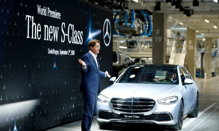 Ola Kaellenius, chairman of Daimler AG attends the presentation of the new Mercedes-Benz S-Class at the Daimler production plant in Sindelfingen near Stuttgart, Germany, on Sept. 2, 2020. (Ralph Orlowski/Reuters)