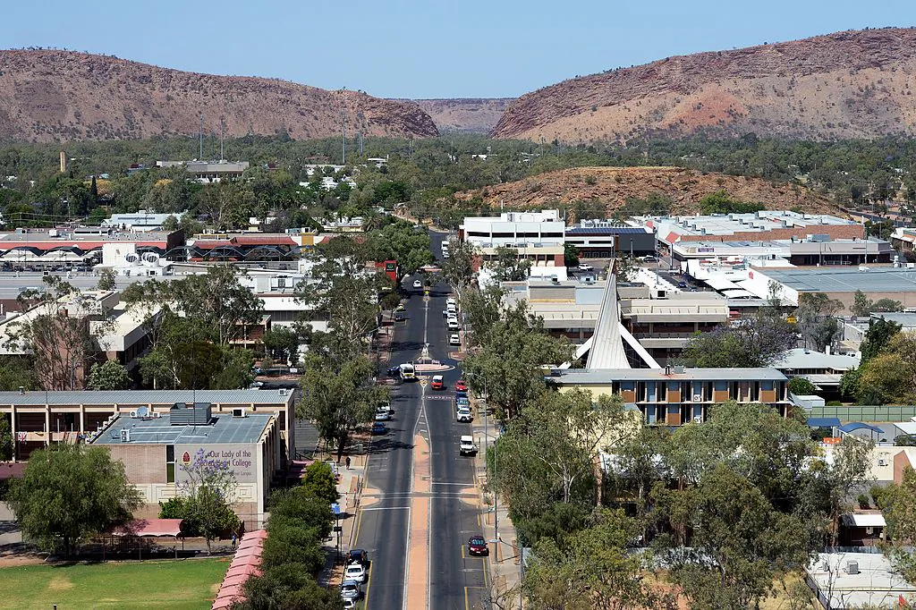 A view of the town of Alice Springs in Australia's Northern Territory on October 13, 2013 (GREG WOOD/AFP via Getty Images)