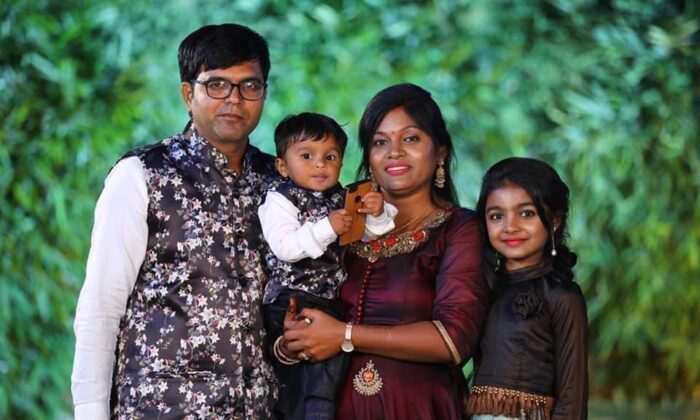 Jagdish Baldevbhai Patel (left to right), son Dharmik Jagdishkumar Patel, wife and mother Vaishaliben Jagdishkumar Patel and daughter Vihangi Jagdishkumar Patel are shown in a handout photo. (The Canadian Press/HO-Amritbhai Vakil)