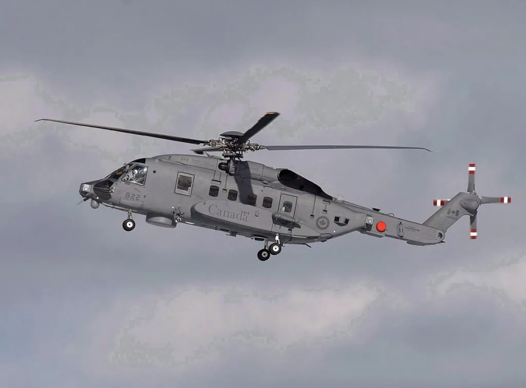 A CH-148 Cyclone maritime helicopter is seen during a training exercise at 12 Wing Shearwater near Dartmouth, N.S. on March 4, 2015. (The Canadian Press/Andrew Vaughan)