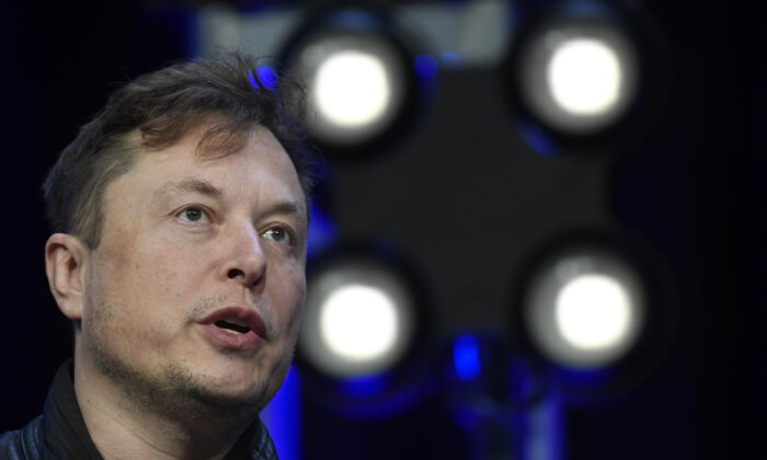 Tesla and SpaceX CEO Elon Musk speaks at the SATELLITE Conference and Exhibition in Washington on March 9, 2020. (AP Photo/Susan Walsh, File)