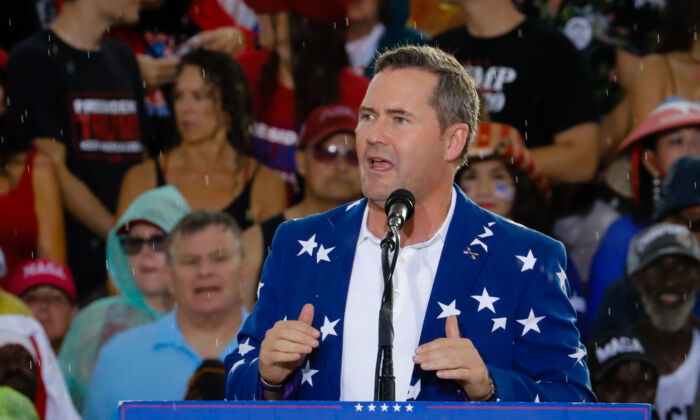 U.S. Rep. Mike Waltz (R-Fla.) speaks during a rally in Sarasota, Fla. on July 3, 2021. (Eva Marie Uzcategui/Getty Images)
