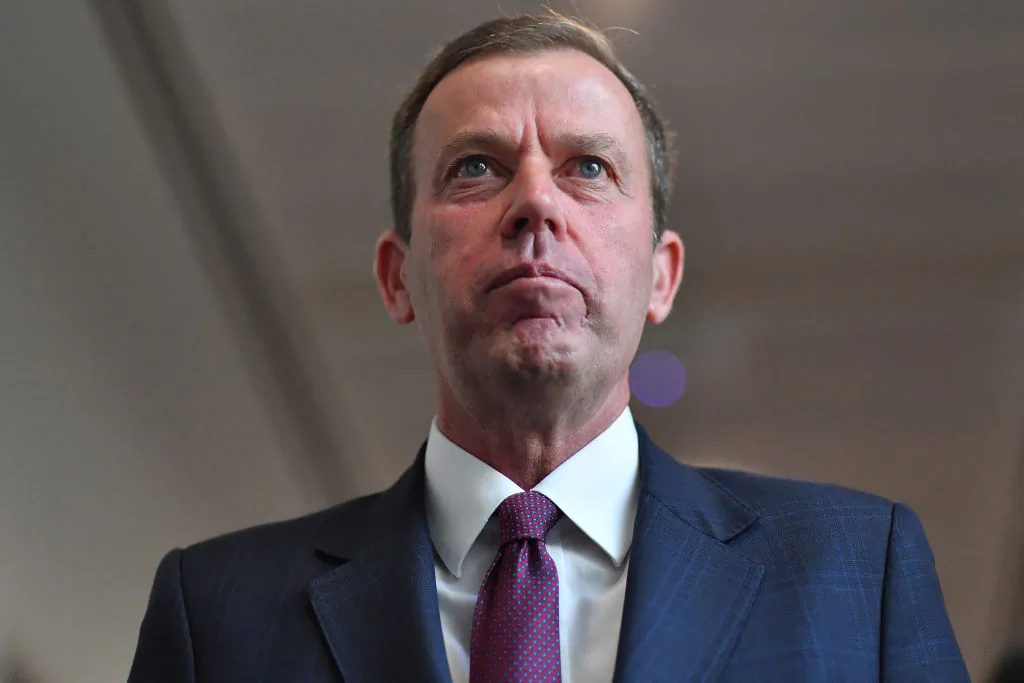 Shadow Immigration Minister Dan Tehan at Parliament House in Canberra, Australia on Jun. 2, 2021. (Photo by Sam Mooy/Getty Images)