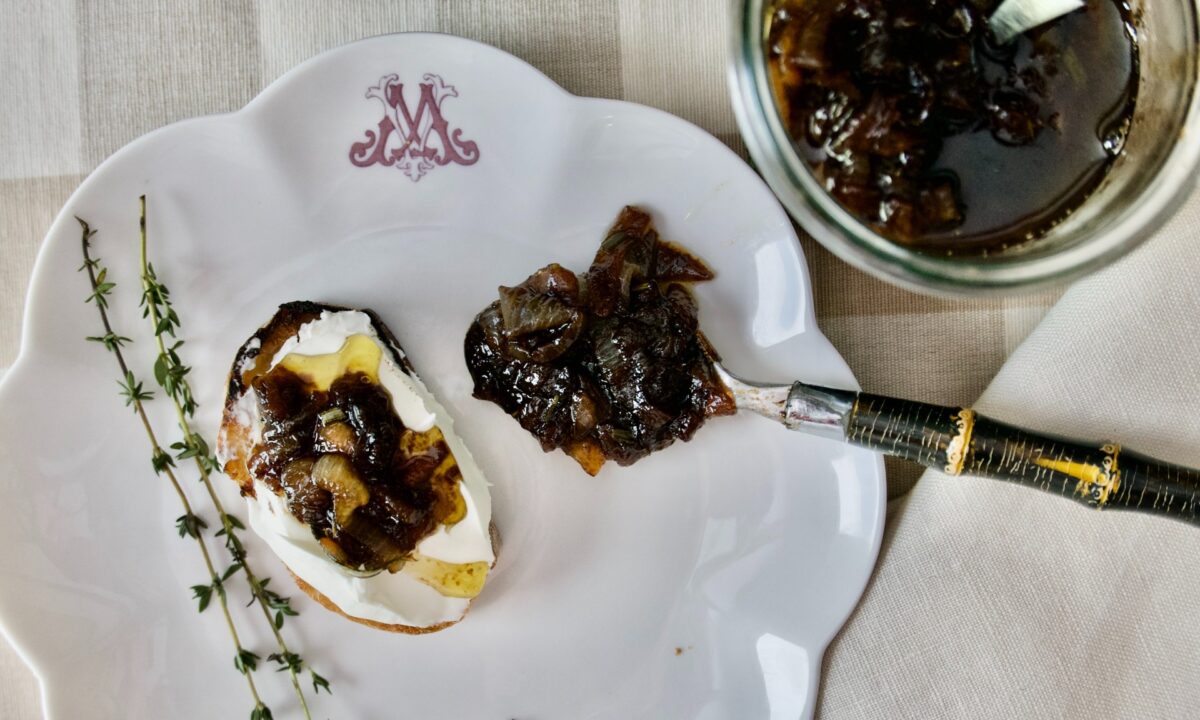 This rich, deeply flavorful onion jam is good for everything from a soup starter to a burger topping. (Victoria de la Maza)