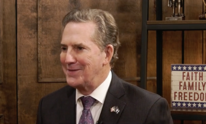 Former Senator Jim DeMint discusses vaccine mandates in an interview on NTD's Capitol Report on Jan. 29, 2022. (Screenshot/NTD News)