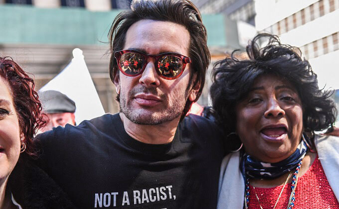 Brandon Straka (C), founder of the 'WalkAway' movement, attends a rally in support of President Donald Trump near Trump Tower in New York City on March 23, 2019. (Stephanie Keith/Getty Images)