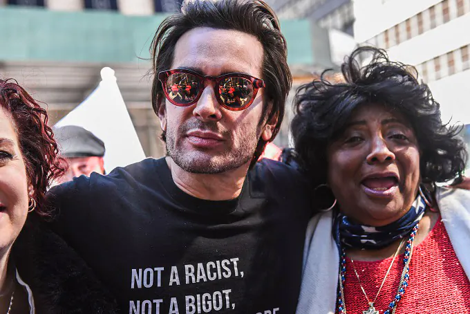 Brandon Straka (C), founder of the 'WalkAway' movement, attends a rally in support of President Donald Trump near Trump Tower in New York City on March 23, 2019. (Stephanie Keith/Getty Images)