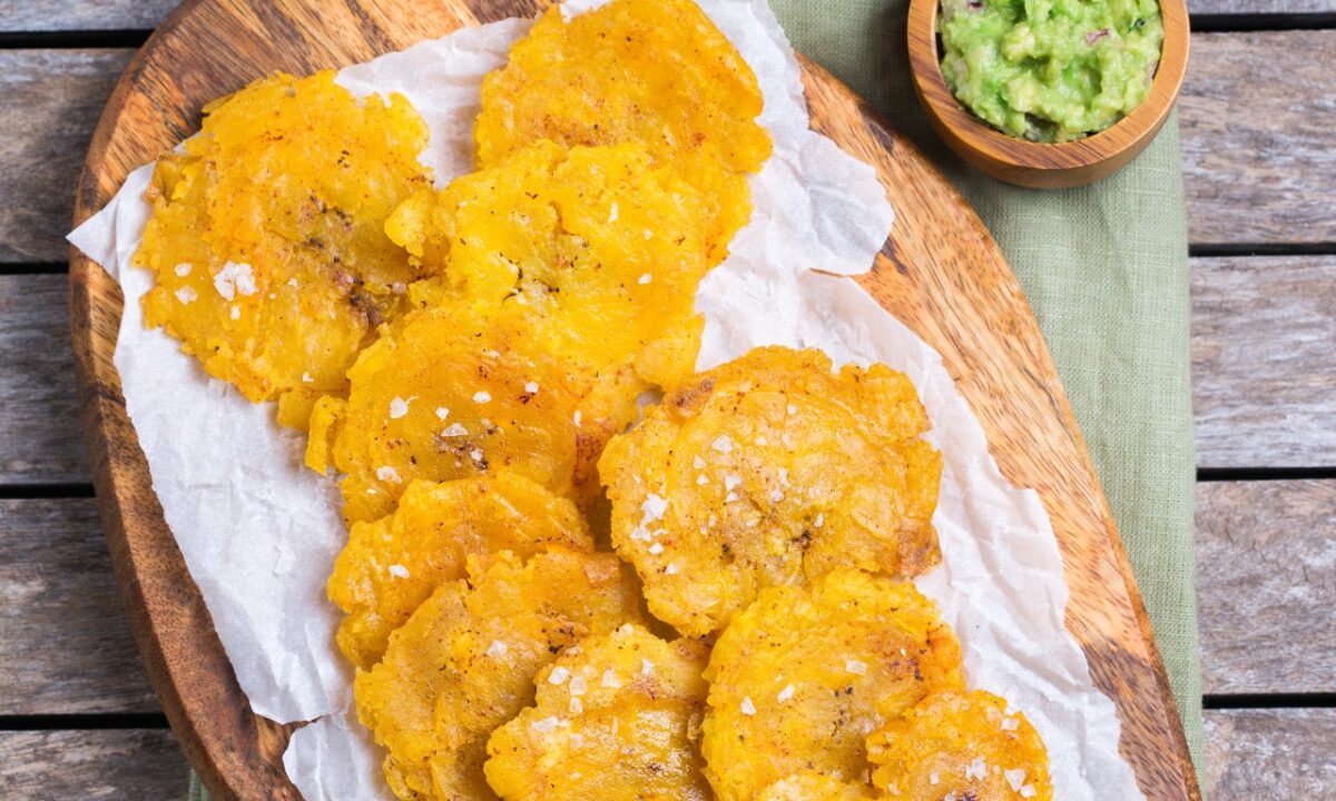 Tostones—or patacones—are a common side throughout the Caribbean and Latin America. (Antonina Vlasova/shutterstock)