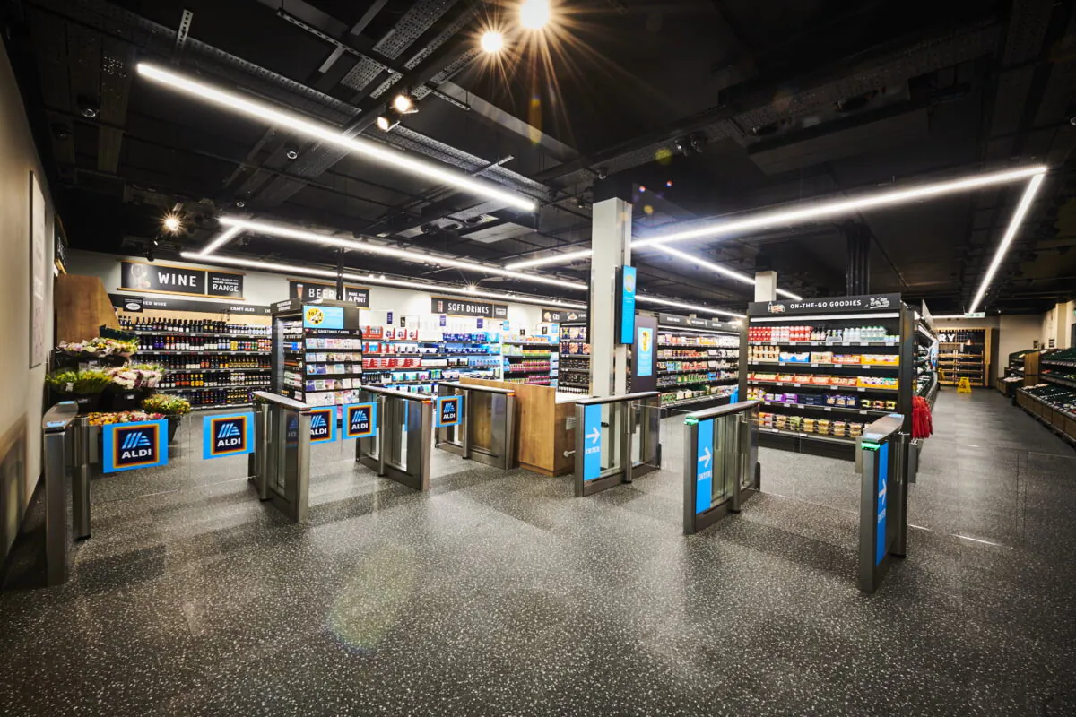 Aldi's checkout-free store in Greenwhich, London before opening to customers on 18 Jan. 2022. (Aldi / PA)