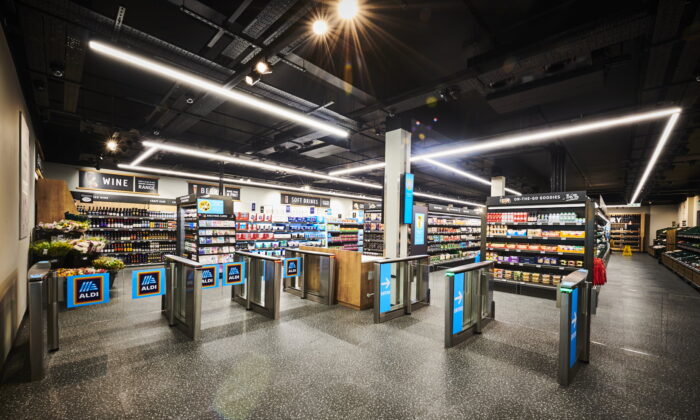 Aldi's checkout-free store in Greenwhich, London before opening to customers on 18 Jan. 2022. (Aldi / PA)