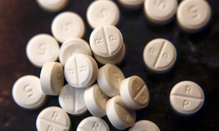 5-mg pills of Oxycodone on June 17, 2019. (Keith Srakocic/AP Photo File)