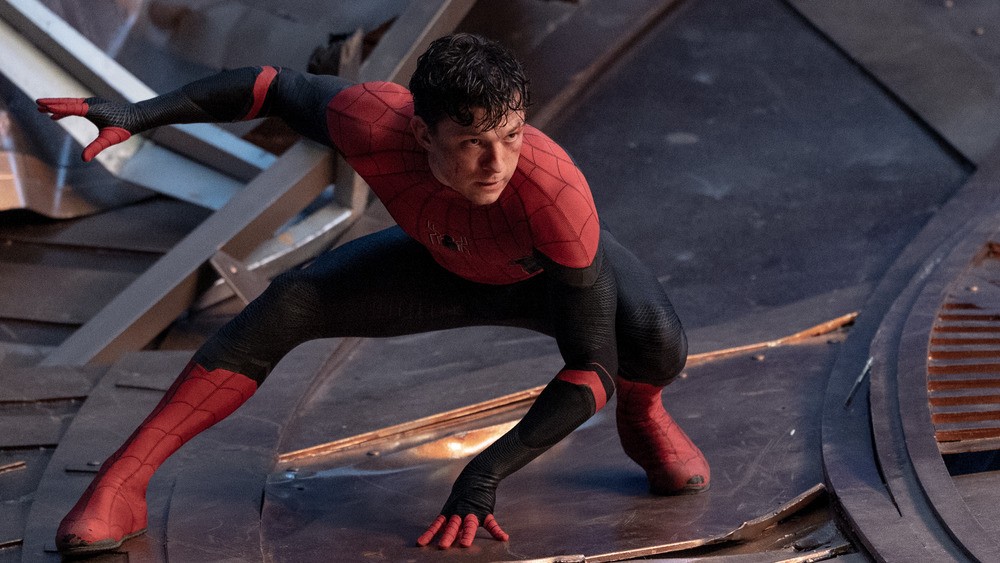 man in spider suit in Spider-Man: No Way Home