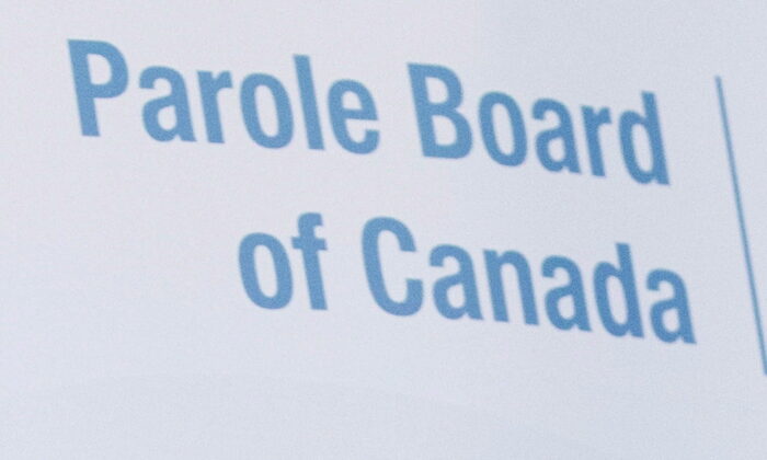 Parole Board of Canada sign shows in Bath, Ont., on Oct. 17, 2018. (The Canadian Press/Lars Hagberg)