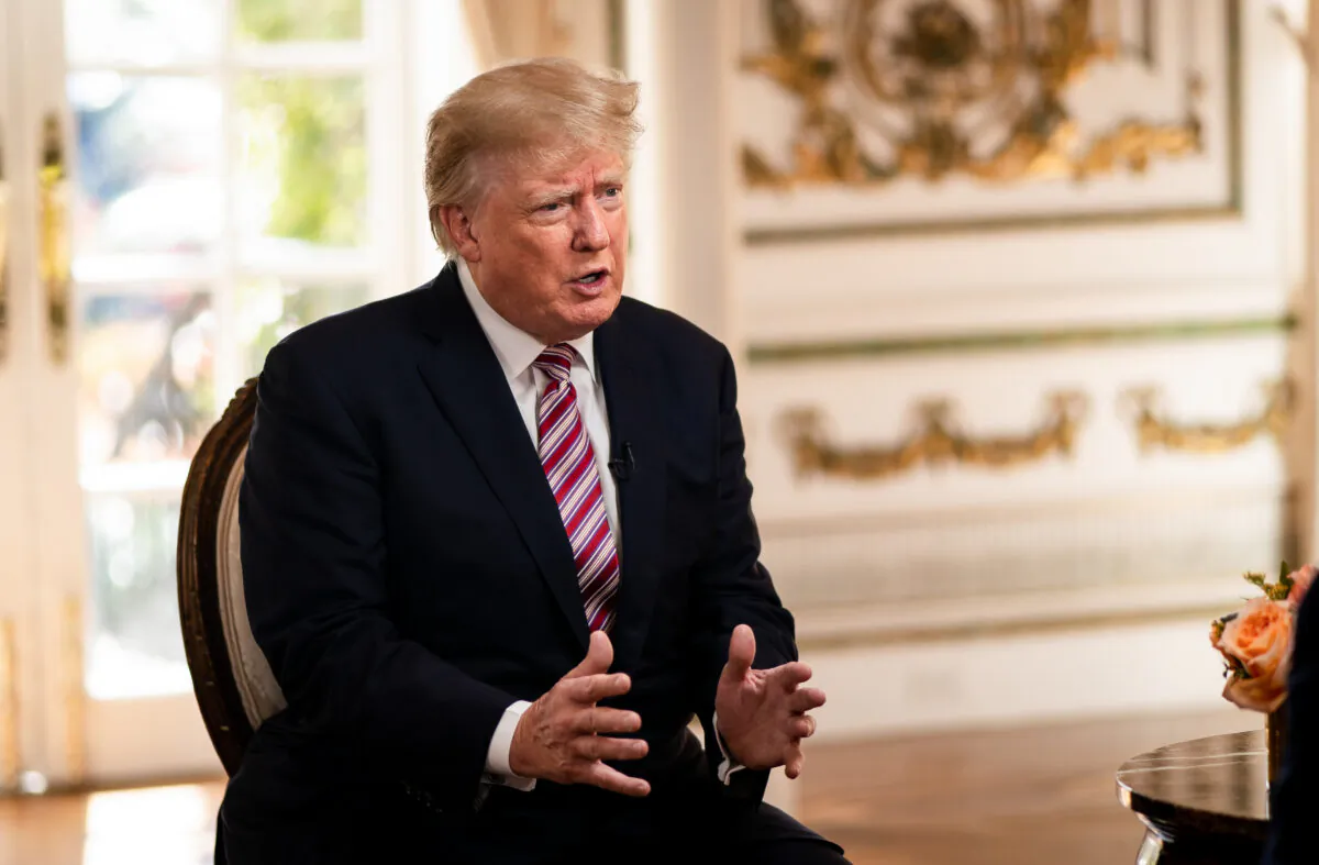 Former President Donald Trump at his Mar-a-Lago resort in Palm Beach, Fla., on Jan. 31, 2022. (The Epoch Times)