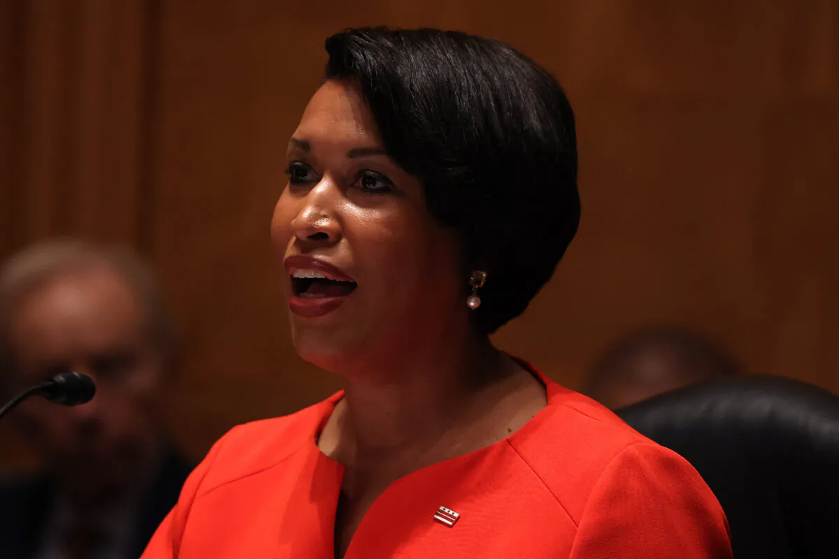 Washington Mayor Muriel Bowser speaks to a congressional panel in Washington on June 22, 2021. (Anna Moneymaker/Getty Images)