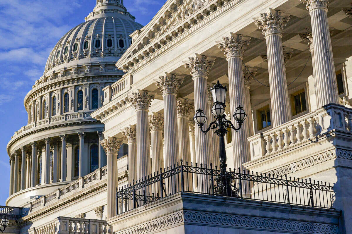 Light from the morning sun illuminates the Capitol in Washington on Dec. 3, 2021.  (J. Scott Applewhite/AP Photo)