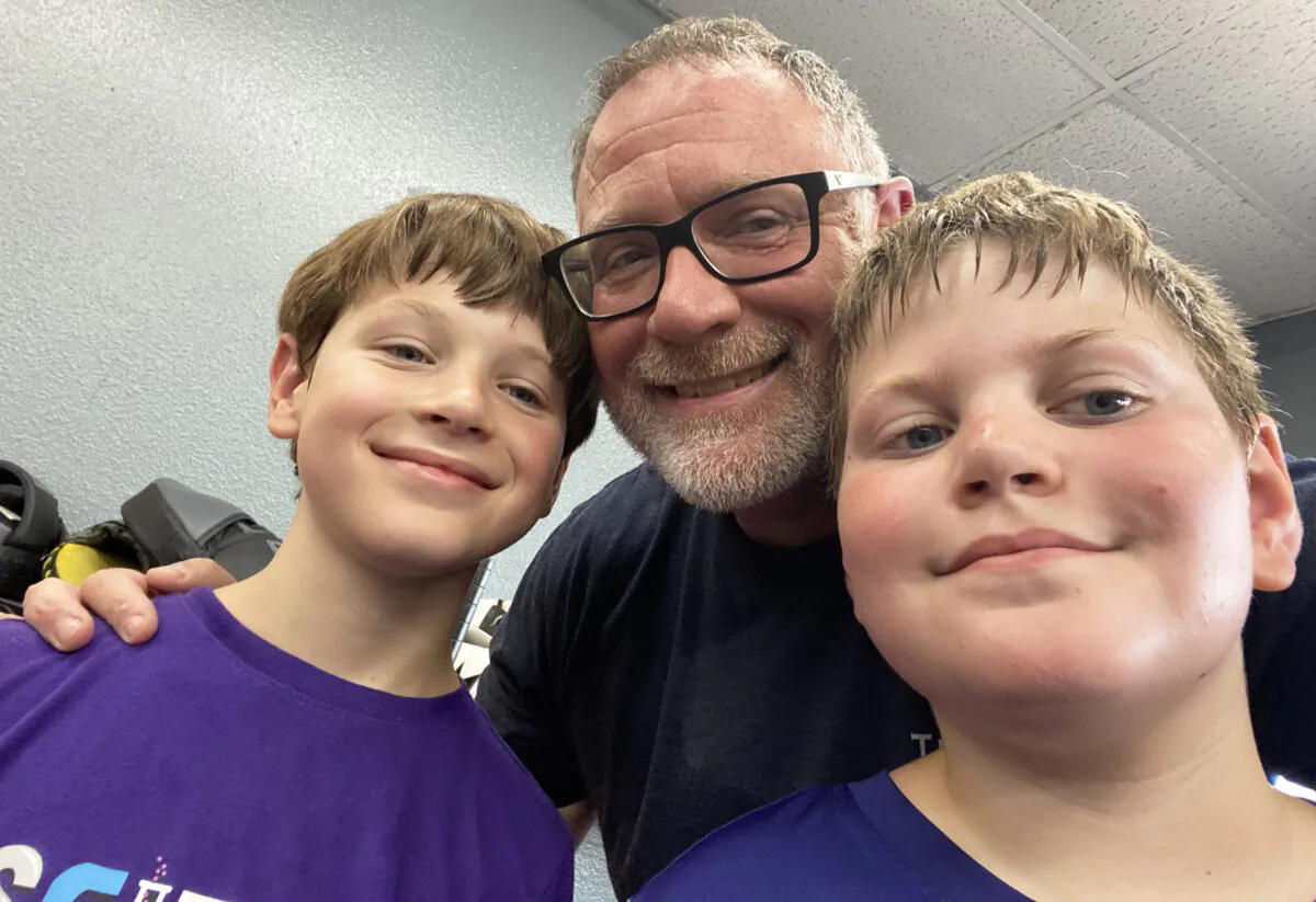 Texas political hopeful Jeff Younger with his sons James and Jude. (Courtesy of Jeff Younger)
