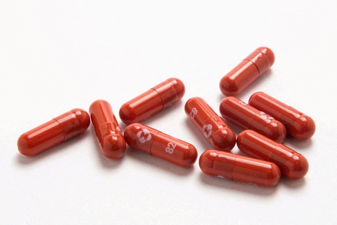 A COVID-19 treatment pill, called Molnupiravir, developed by Merck & Co. Inc. and Ridgeback Biotherapeutics LP, is seen in this undated handout photo released by Merck & Co Inc., on Oct. 26, 2021. (Merck & Co Inc./Reuters)