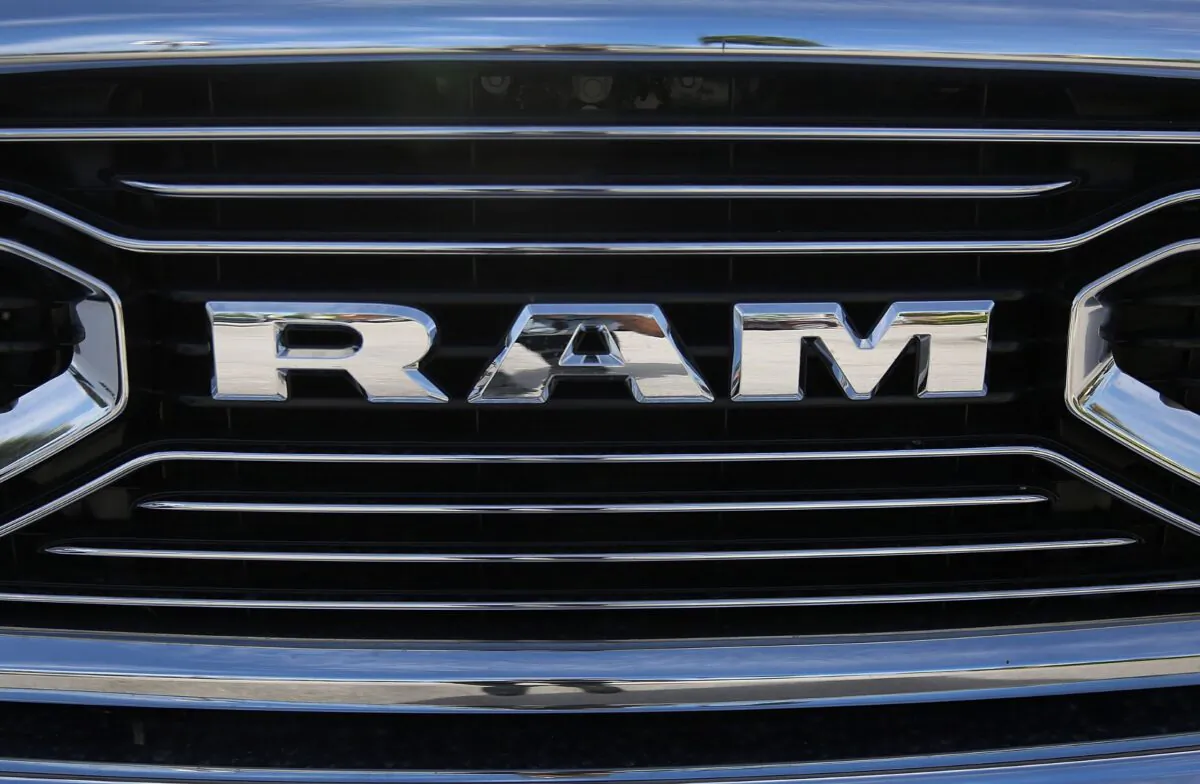 A Ram truck logo is seen on a sales lot in Miami, Fla., on May 23, 2017. (Joe Raedle/Getty Images)