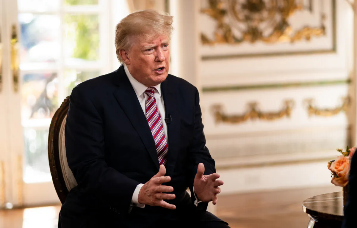 Former President Donald Trump at his Mar-a-Lago resort in Palm Beach, Fla., on Jan. 31, 2022. (The Epoch Times)