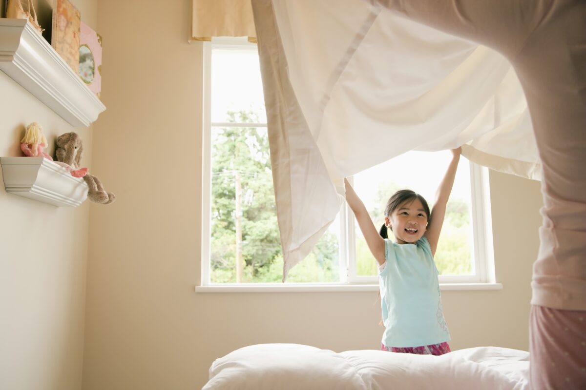 Cleaning a child's bedroom is a great opportunity to set an example and foster good habits in kids. (Living Space)