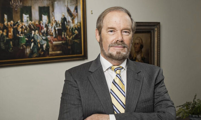 Steven Mosher, president of the Population Research Institute and founding member of the Committee on the Present Danger: China, in Washington on June 17, 2019. (York Du/NTD)
