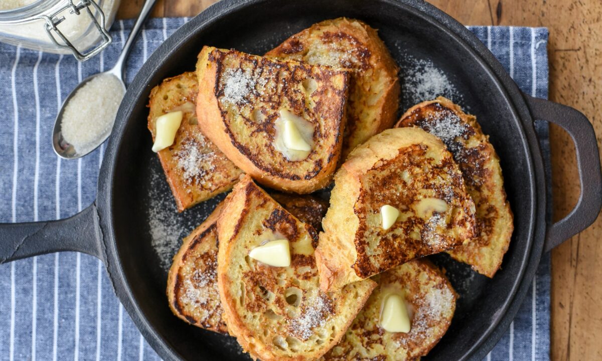 The name "pain perdu" literally translates to "lost bread," a reflection of the recipe's original purpose. (Audrey Le Goff)