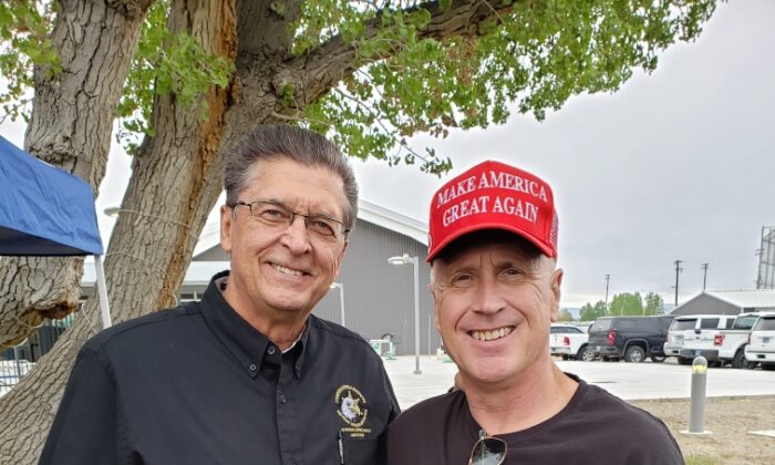 A courtesy photo shows Stewart Handte (R), the former the Reno Sparks Indian Colony police chief and a former state trooper with the Nevada Highway Patrol. (Courtesy of Roger Hillygus)