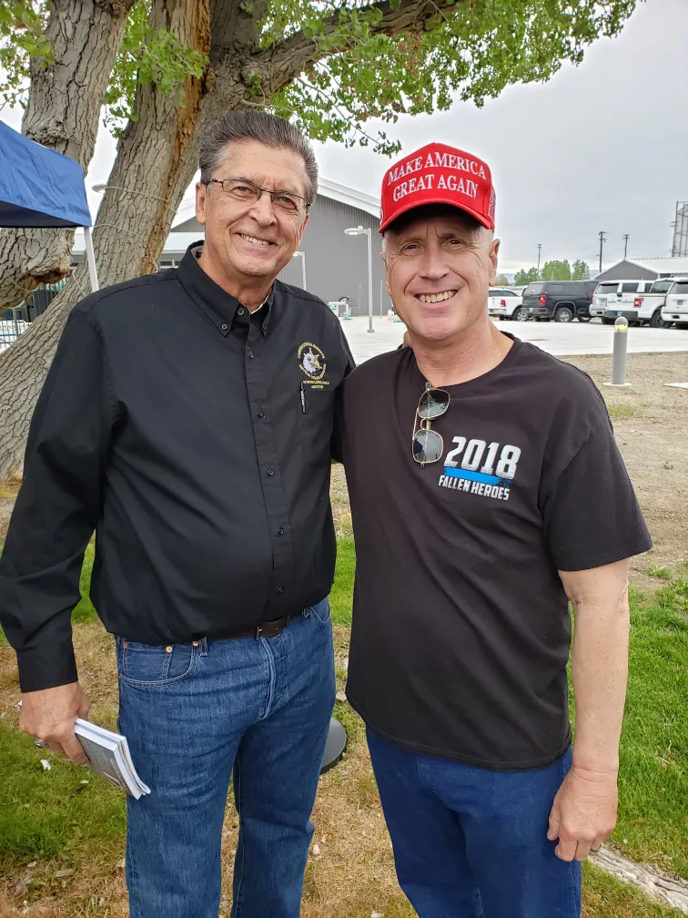 A courtesy photo shows Stewart Handte (R), the former the Reno Sparks Indian Colony police chief and a former state trooper with the Nevada Highway Patrol. (Courtesy of Roger Hillygus)