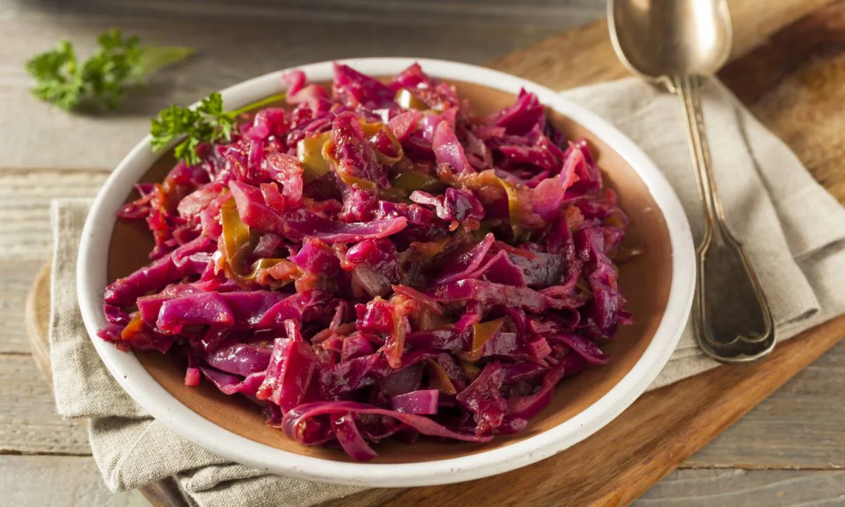 This comforting dish, layered with flavors of warm spices, apples, and wine, can be the sidekick to many main entrees. (Brent Hofacker/shutterstock)