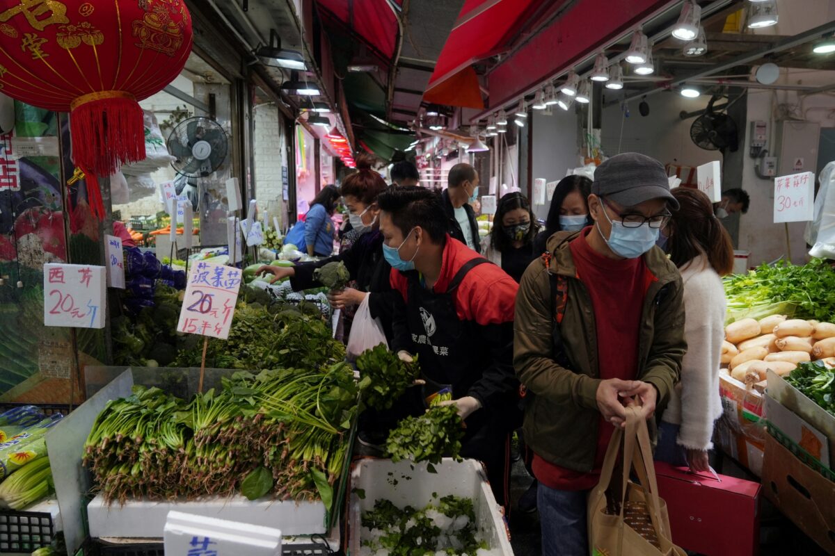 A wet market in Tsuen Wan
