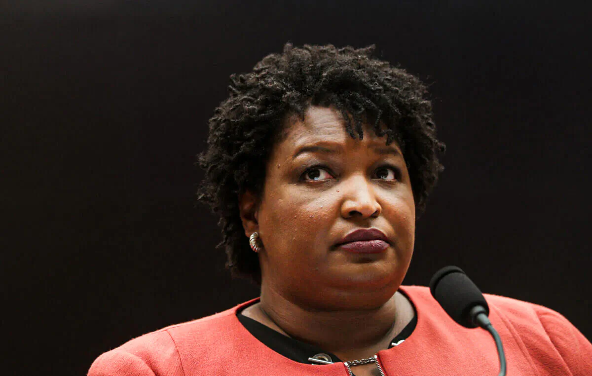 Former Democratic leader in the Georgia House of Representatives and founder and chair of Fair Fight Action Stacey Abrams testifies on Capitol Hill in Washington in a file image. (Alex Wong/Getty Images)