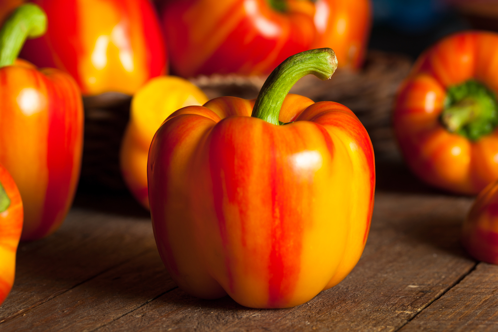 Peppers and tomatoes with stripes are the "in" thing right now. (Brent Hofacker/Shutterstock)