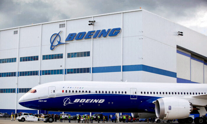 A Boeing 787-10 Dreamliner taxis past the Final Assembly Building at Boeing South Carolina in North Charleston, S.C., on March 31, 2017. (Randall Hill/Reuters)