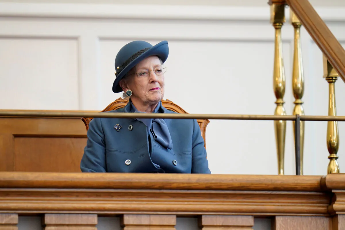 Queen Margrethe II attends the official opening of the Danish Parliament in Copenhagen, Denmark, on Oct. 6, 2020. (Liselotte Sabroe/Ritzau Scanpix/Reuters)